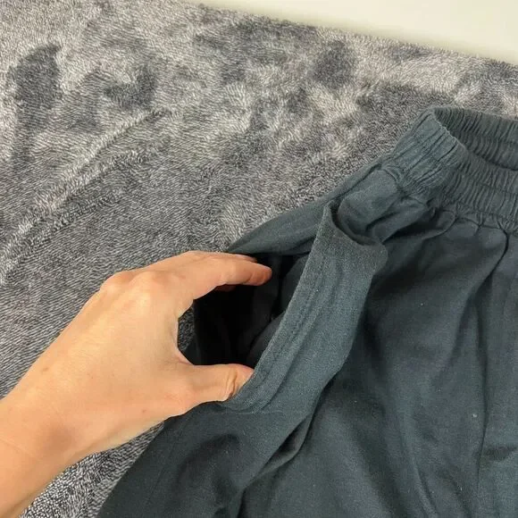 Vtg 80's Nike Sweatpants Tapered Leg Pockets Black Men's L Drawstring - Picture 4 of 13